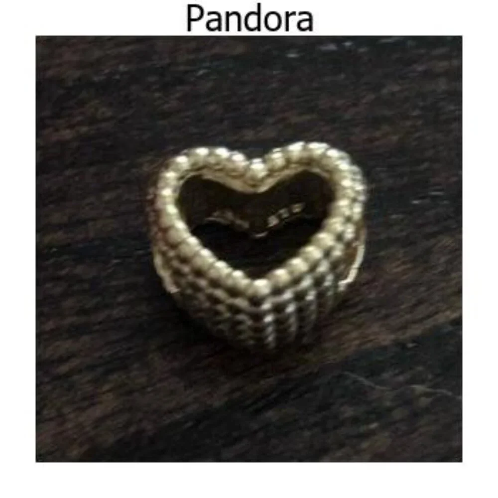 Authentic Beaded Open Heart Pandora Charm